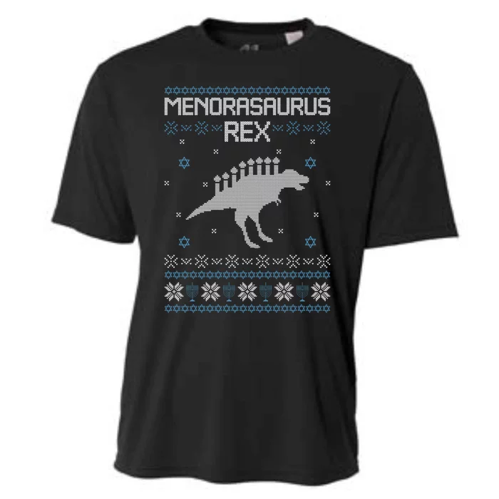 Orasaurus Rex Hanukkah Dinosaur Ugly Christmas Sweater Cool Gift Cooling Performance Crew T-Shirt