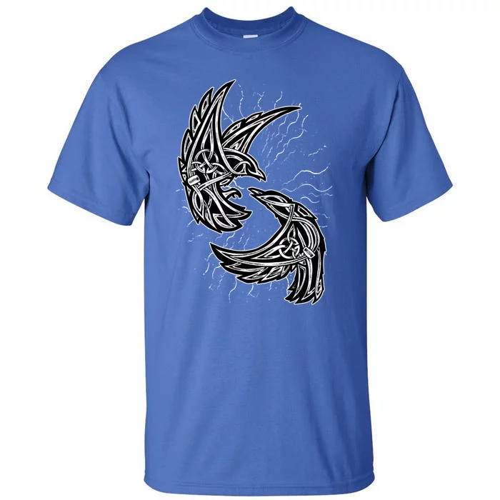 Odins Raven Hugin And Munin Viking Gift Tall T-Shirt