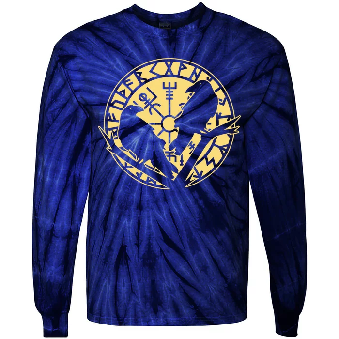 Odin Raven Huginn & Muninn Tie-Dye Long Sleeve Shirt