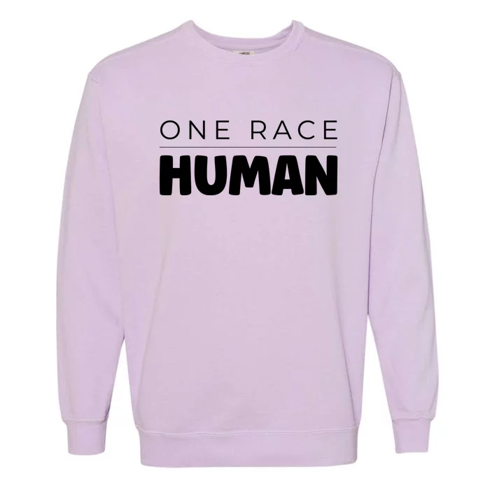 One Race Hu Equality Gift Garment-Dyed Sweatshirt