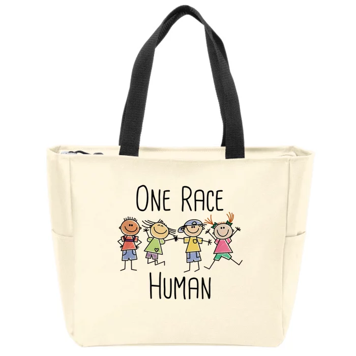 One Race Human Anti Racism Diversity Day Zip Tote Bag