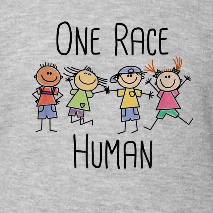 One Race Human Anti Racism Diversity Day Toddler Sweatshirt