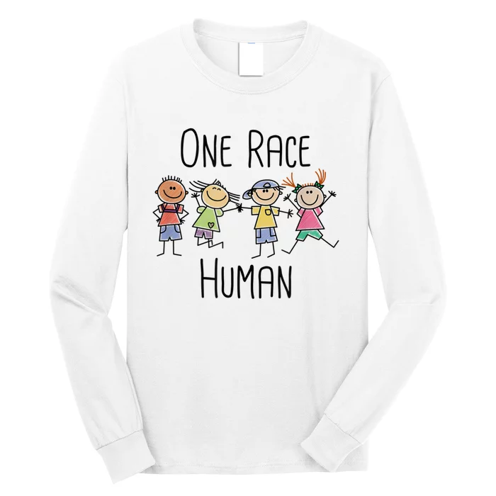 One Race Human Anti Racism Diversity Day Long Sleeve Shirt