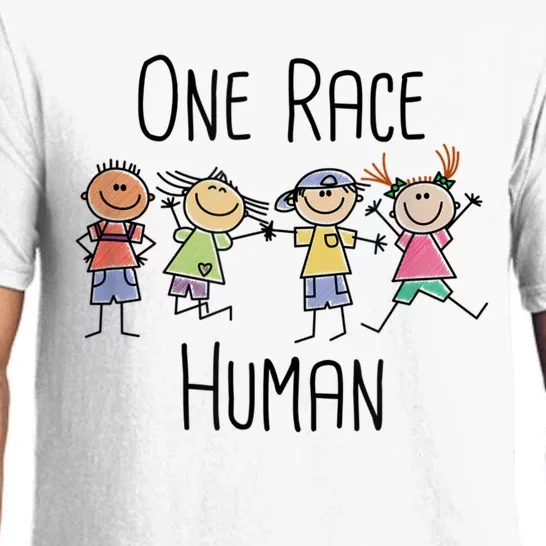 One Race Human Anti Racism Diversity Day Pajama Set