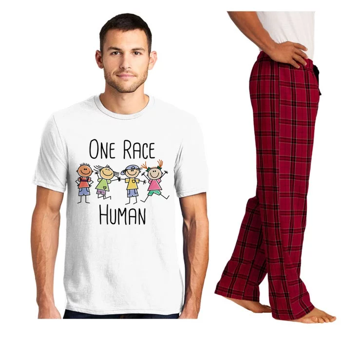 One Race Human Anti Racism Diversity Day Pajama Set