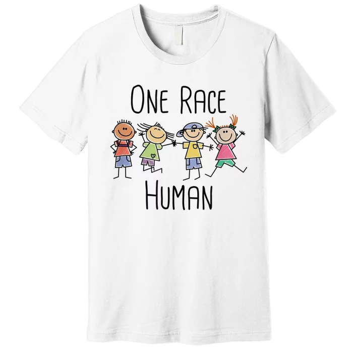 One Race Human Anti Racism Diversity Day Premium T-Shirt