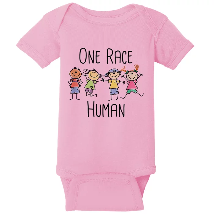 One Race Human Anti Racism Diversity Day Baby Bodysuit