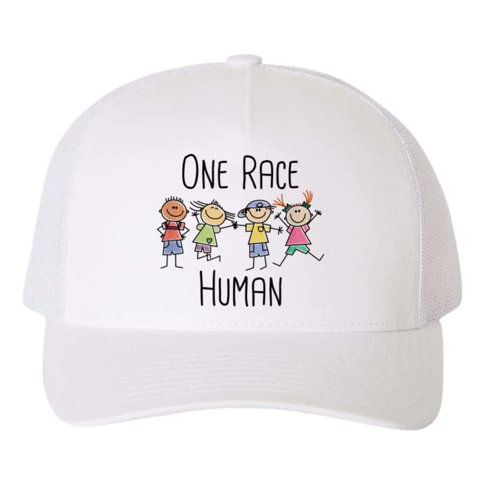 One Race Human Anti Racism Diversity Day Yupoong Adult 5-Panel Trucker Hat