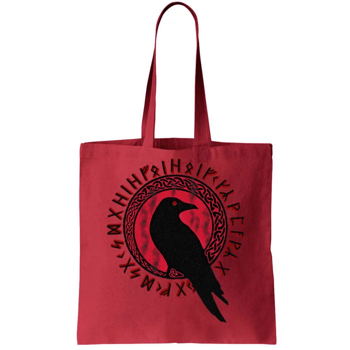 Odin Ravens Huginn & Muninn VEGVISIR Vikings Myth Tote Bag