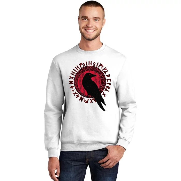 Odin Raven Huginn & Muninn Vegvisir Vikings Myth Sweatshirt