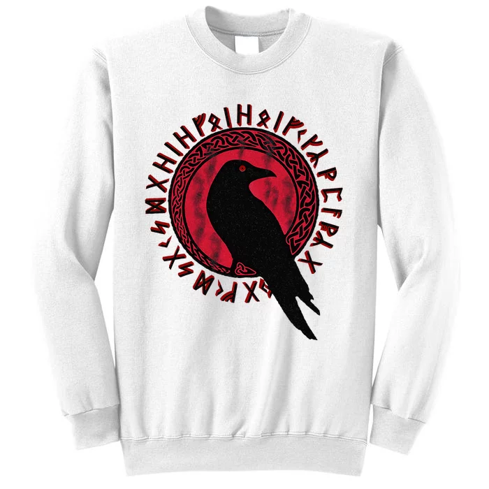 Odin Raven Huginn & Muninn Vegvisir Vikings Myth Sweatshirt