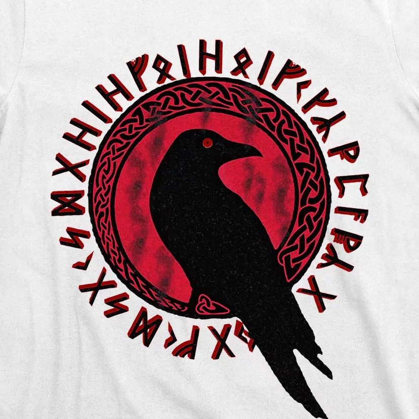 Odin Raven Huginn & Muninn Vegvisir Vikings Myth T-Shirt