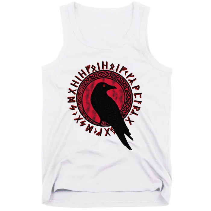 Odin Raven Huginn & Muninn Vegvisir Vikings Myth Tank Top