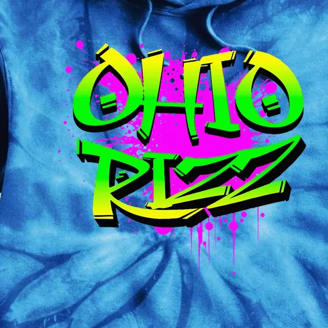 Ohio Rizz Ironic Meme Graffiti Rizzler Brainrot Quote Tie Dye Hoodie