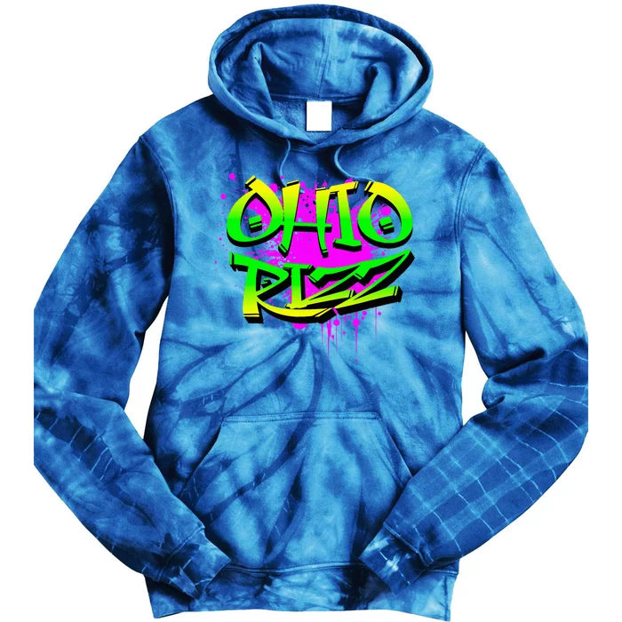 Ohio Rizz Ironic Meme Graffiti Rizzler Brainrot Quote Tie Dye Hoodie