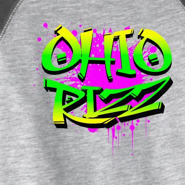 Ohio Rizz Ironic Meme Graffiti Rizzler Brainrot Quote Toddler Fine Jersey T-Shirt