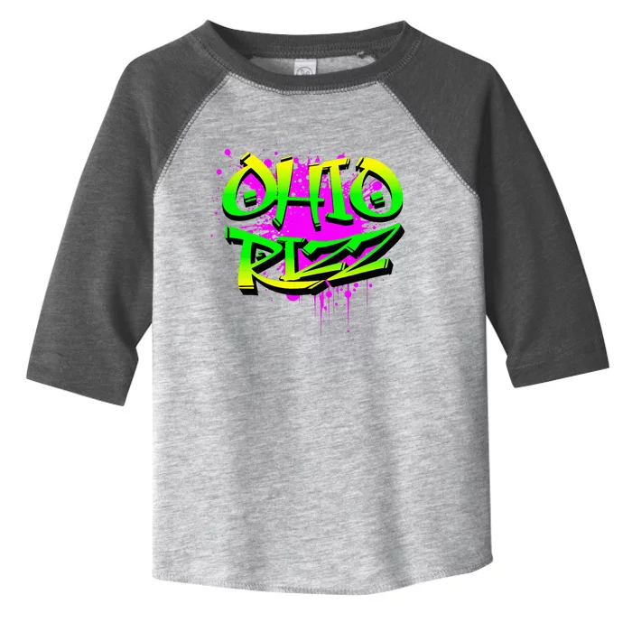 Ohio Rizz Ironic Meme Graffiti Rizzler Brainrot Quote Toddler Fine Jersey T-Shirt