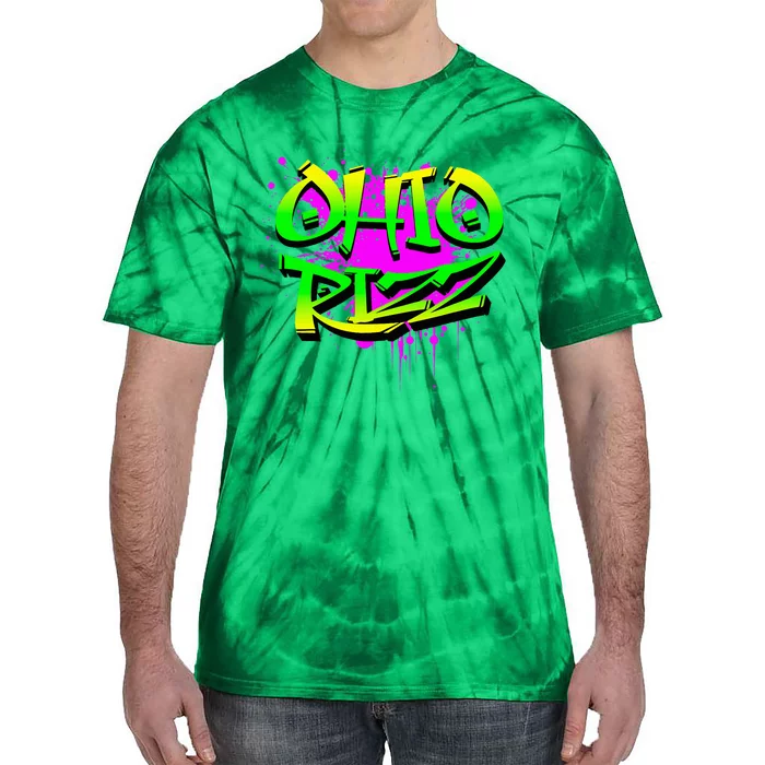 Ohio Rizz Ironic Meme Graffiti Rizzler Brainrot Quote Tie-Dye T-Shirt