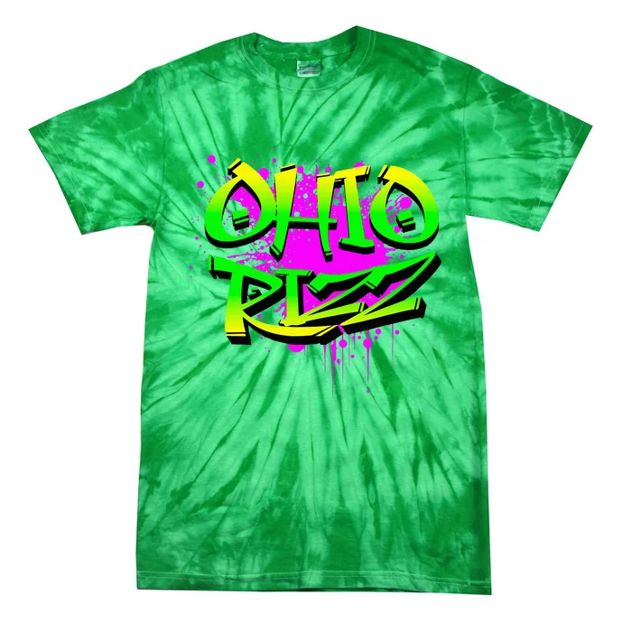 Ohio Rizz Ironic Meme Graffiti Rizzler Brainrot Quote Tie-Dye T-Shirt