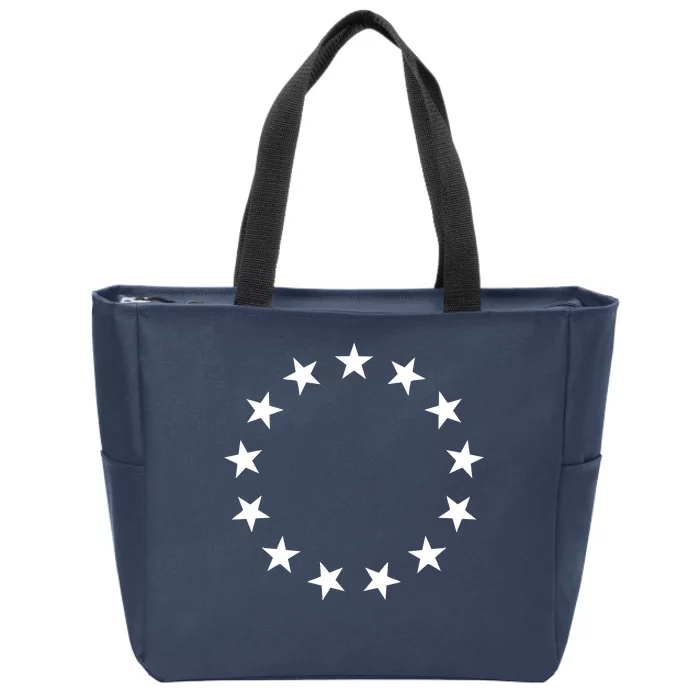 Original 13 Colonies Stars Betsy Ross Flag Zip Tote Bag