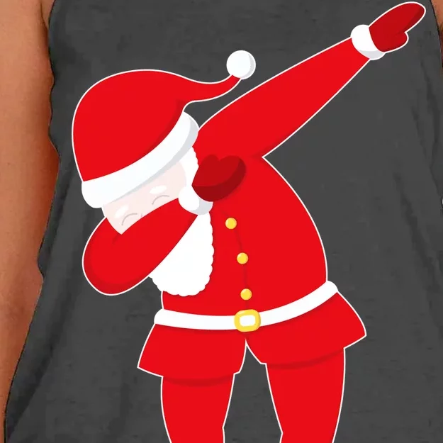 Original Dabbing Santa Women's Knotted Racerback Tank