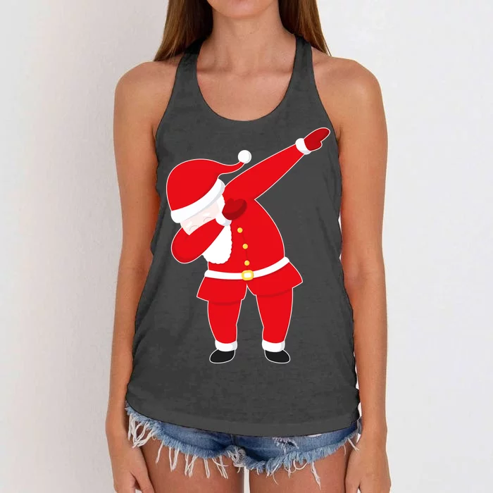 Original Dabbing Santa Women's Knotted Racerback Tank