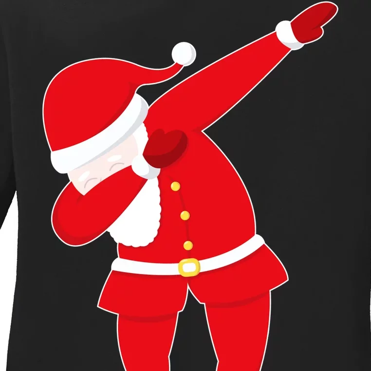 Original Dabbing Santa Ladies Long Sleeve Shirt