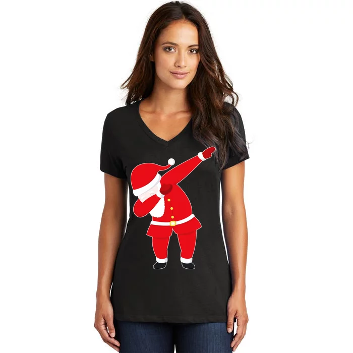 Original Dabbing Santa Women's V-Neck T-Shirt