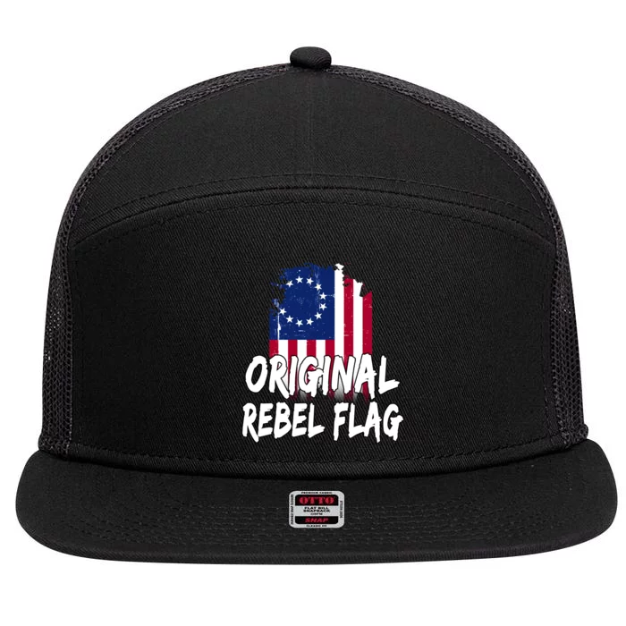 Original Rebel Flag 7 Panel Mesh Trucker Snapback Hat