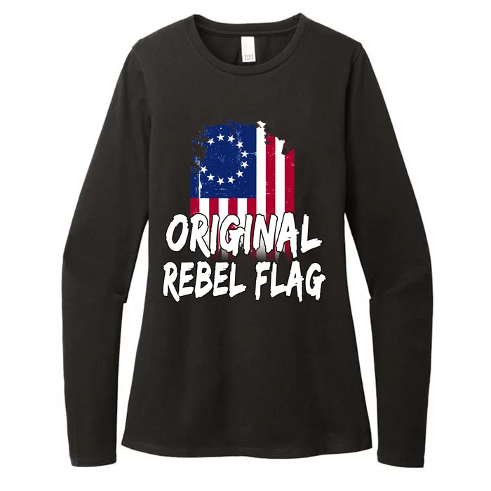 Original Rebel Flag Womens CVC Long Sleeve Shirt