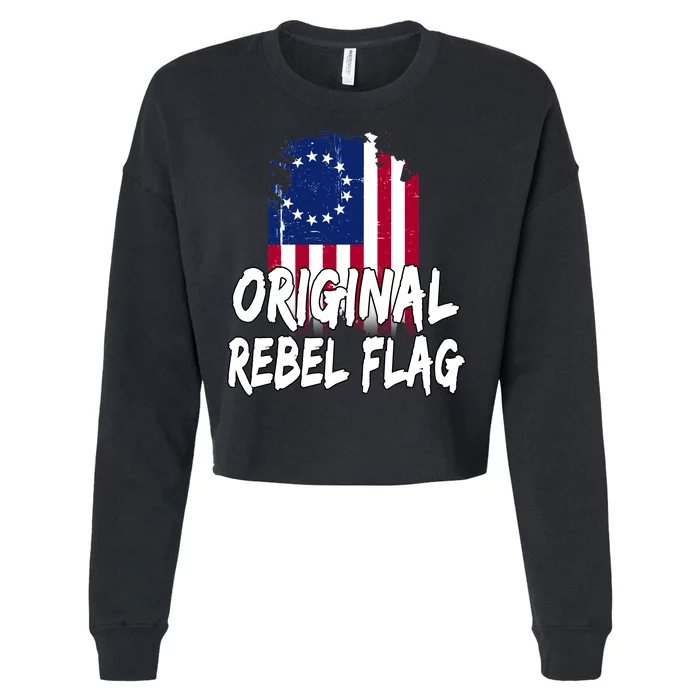 Original Rebel Flag Cropped Pullover Crew