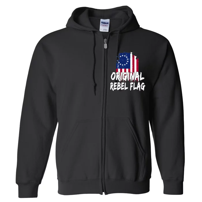 Original Rebel Flag Full Zip Hoodie