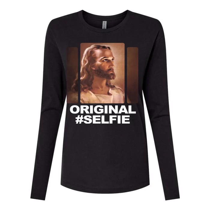 Original Selfie Jesus Womens Cotton Relaxed Long Sleeve T-Shirt