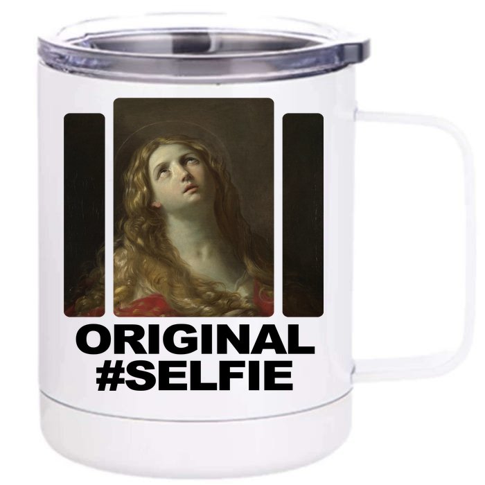 Original Selfie Mary Front & Back 12oz Stainless Steel Tumbler Cup