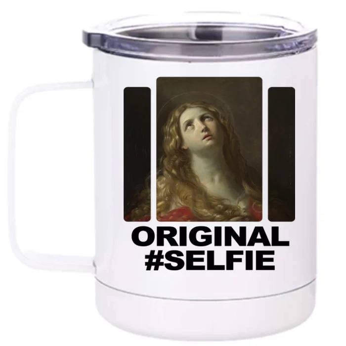 Original Selfie Mary Front & Back 12oz Stainless Steel Tumbler Cup