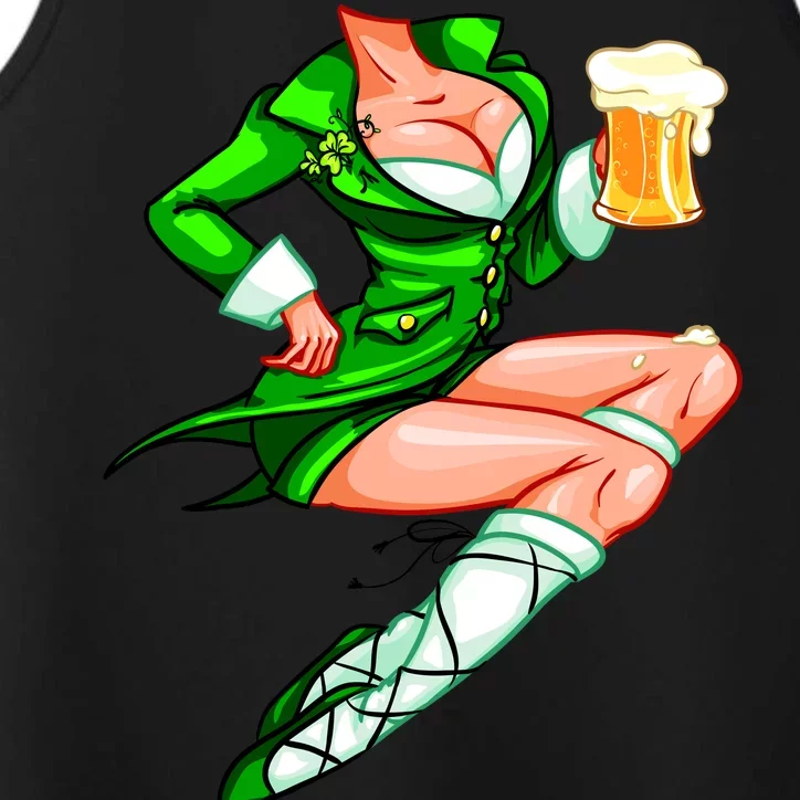 Original Sexy Irish Gril St. Patrick's Day Beer Performance Tank