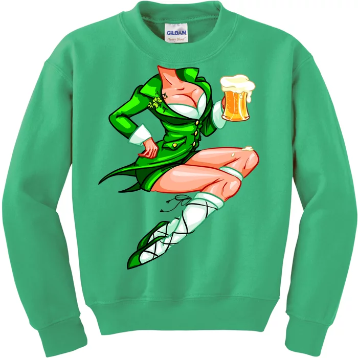 Original Sexy Irish Gril St. Patrick's Day Beer Kids Sweatshirt