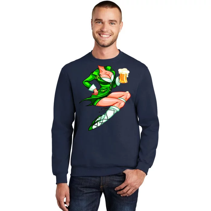 Original Sexy Irish Gril St. Patrick's Day Beer Tall Sweatshirt