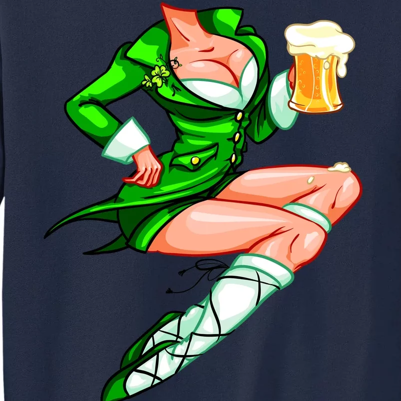 Original Sexy Irish Gril St. Patrick's Day Beer Tall Sweatshirt