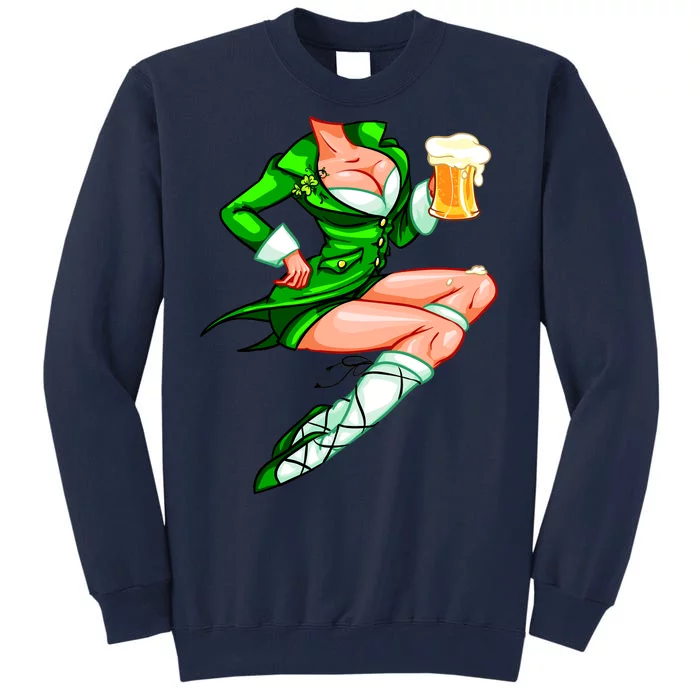 Original Sexy Irish Gril St. Patrick's Day Beer Tall Sweatshirt