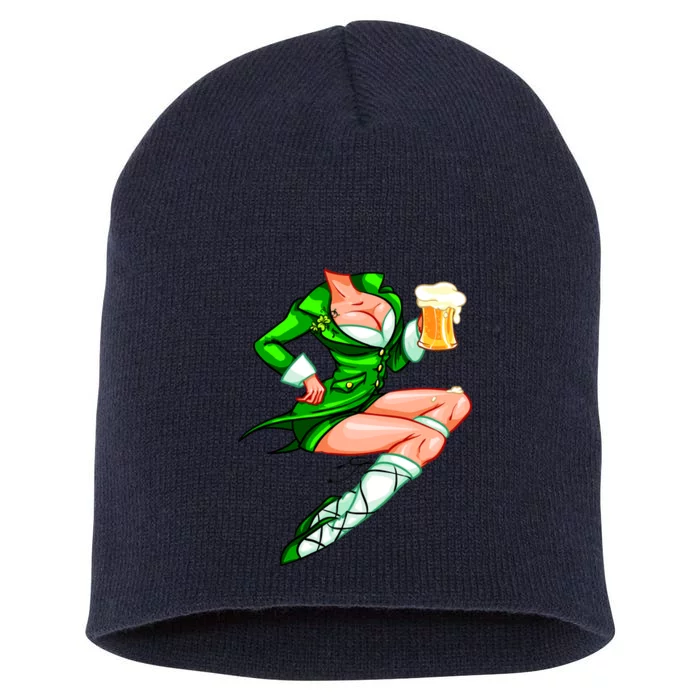 Original Sexy Irish Gril St. Patrick's Day Beer Short Acrylic Beanie