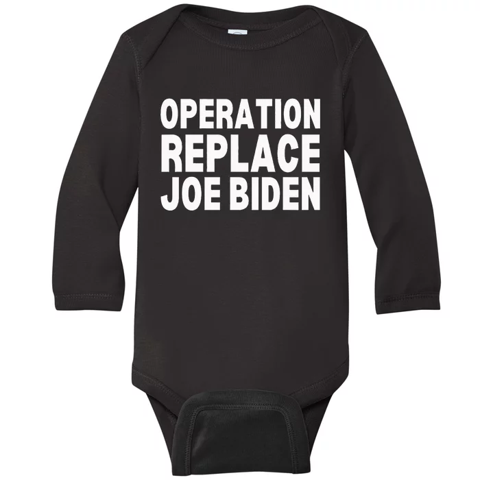 Operation Replace Joe Biden Debate 2024 Baby Long Sleeve Bodysuit