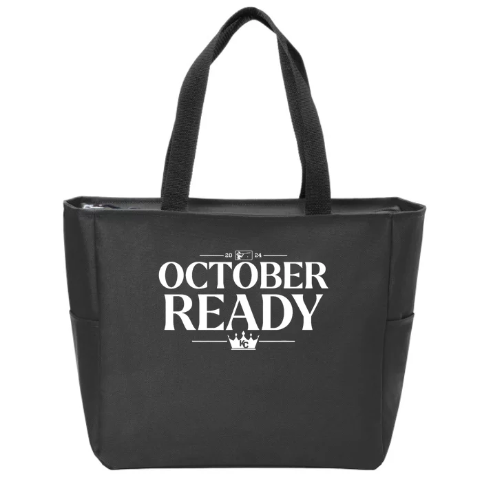 October Ready Kc Blue Zip Tote Bag