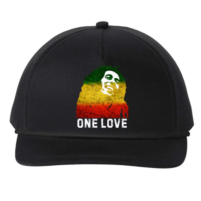 One Reggae Love Reggae Music Rastafarian Jamaica Rock Roots Snapback Five-Panel Rope Hat