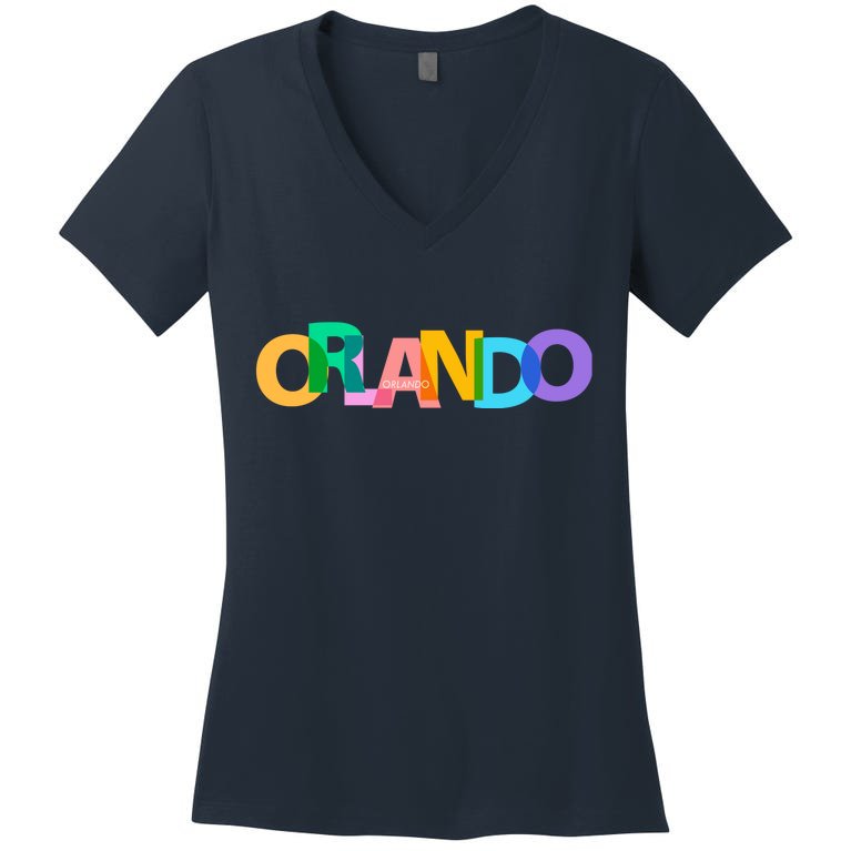 Orlando Colorful Women's V-Neck T-Shirt