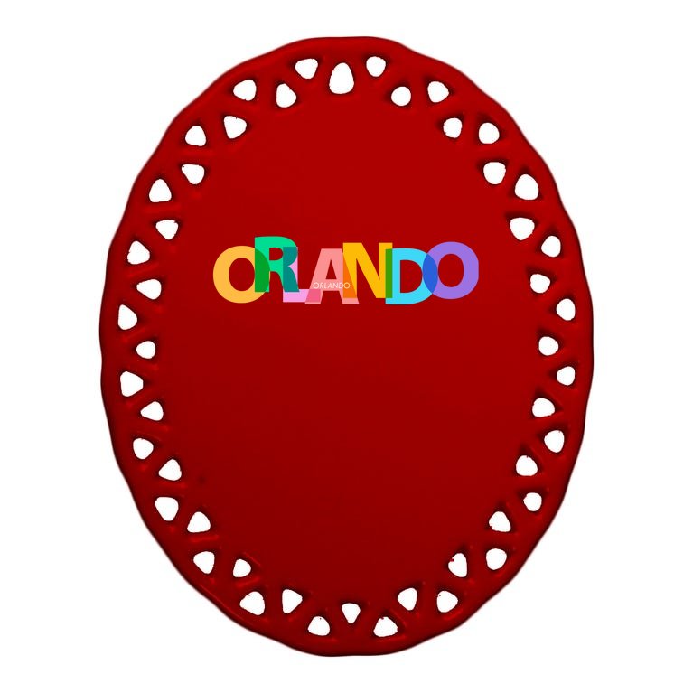 Orlando Colorful Oval Ornament