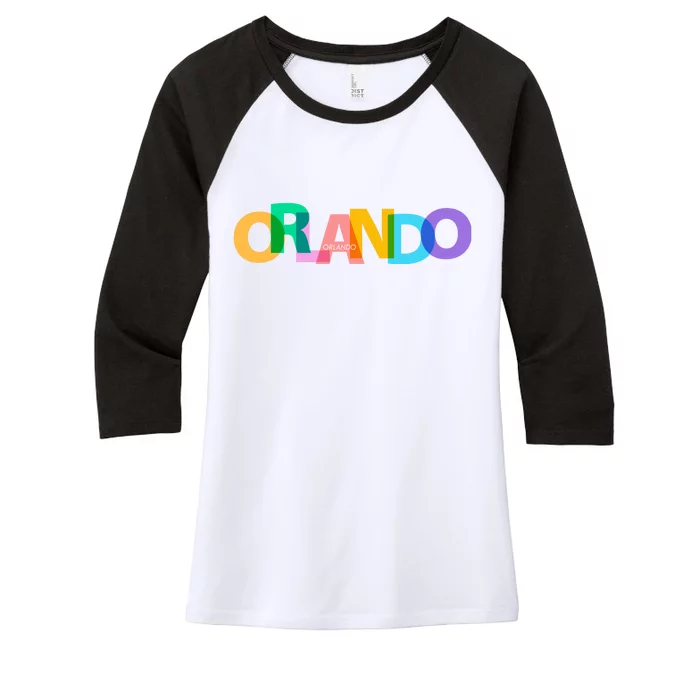 Orlando Colorful Women's Tri-Blend 3/4-Sleeve Raglan Shirt