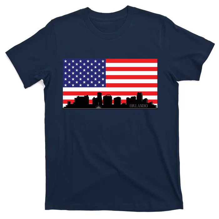 Orlando Florida American Flag T Shirt TeeShirtPalace