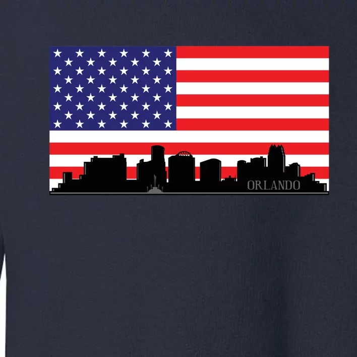 Orlando Florida American Flag Toddler Sweatshirt