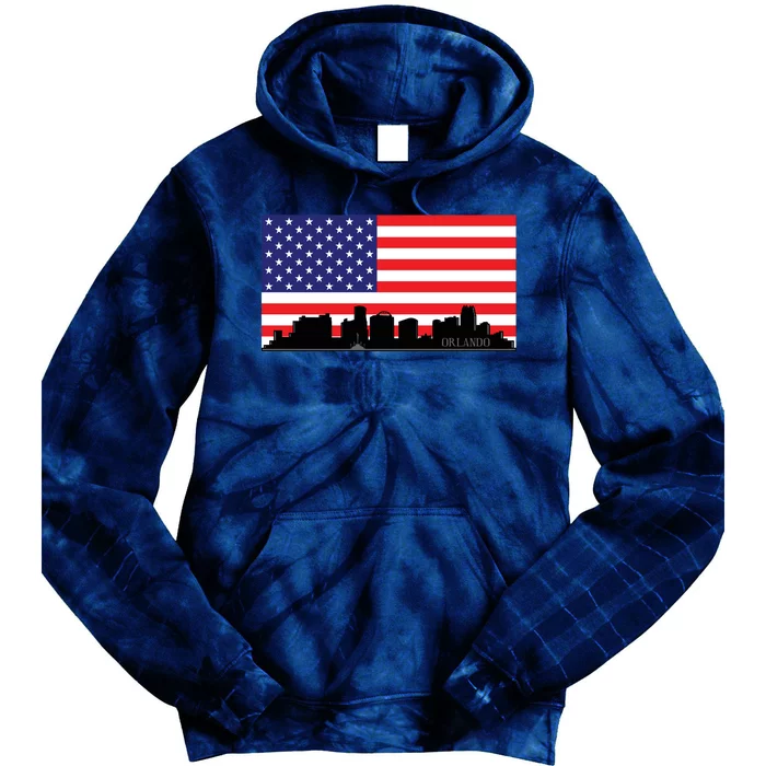 Orlando Florida American Flag Tie Dye Hoodie